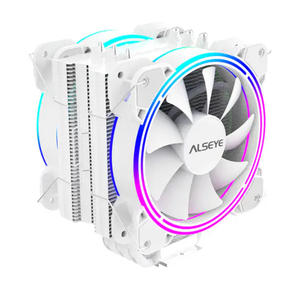 Alseye 6pipes 120 mm kjøleribbe med dobbel vifte Argb CPU-viftekjøler