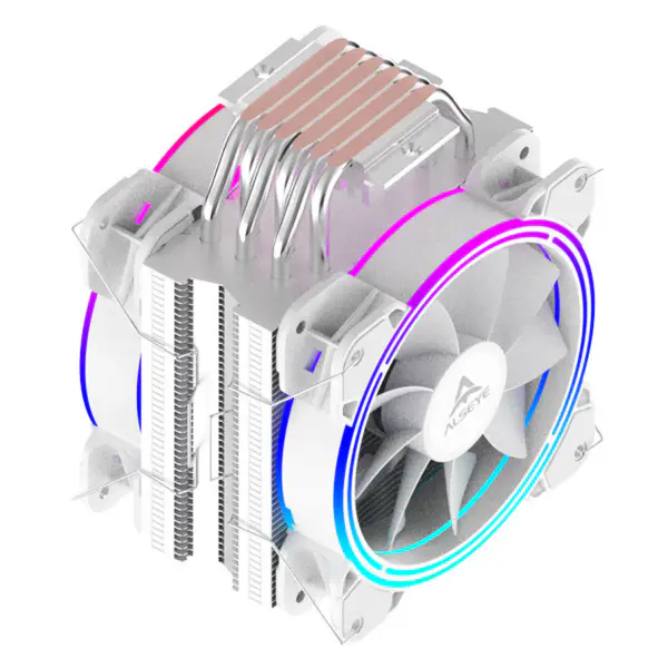 Alseye 6pipes 120 mm kjøleribbe med dobbel vifte Argb CPU-viftekjøler