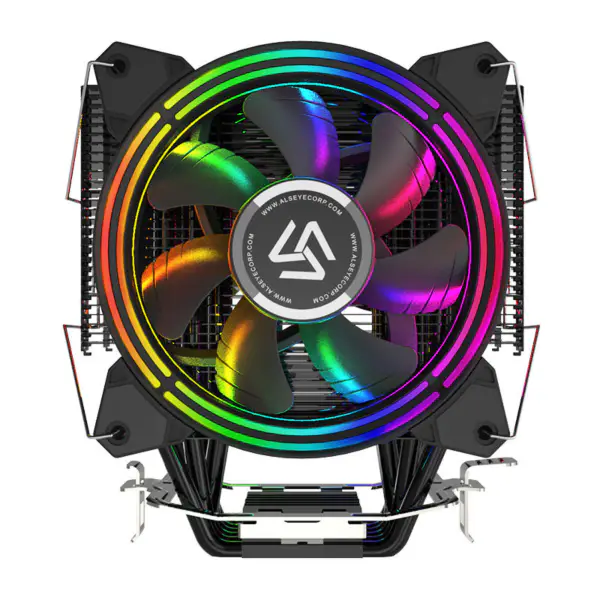 Amazon Top Selling Tdp 180w Gaming Case Cpu Cooler 120mm Pwm Case Fan Heat Pipes Universal Platform Pc Air Cooler
