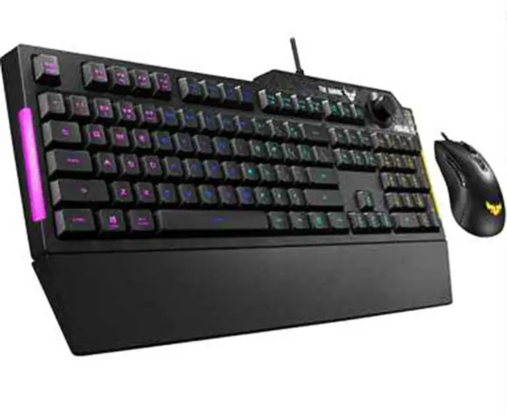 Mekanisk tastatur Tuf Esports Spy Flying Fortress K3 kablet spilltastatur Rog-bakgrunnsbelysning med magnetisk håndleddstøtte Tuf K3
