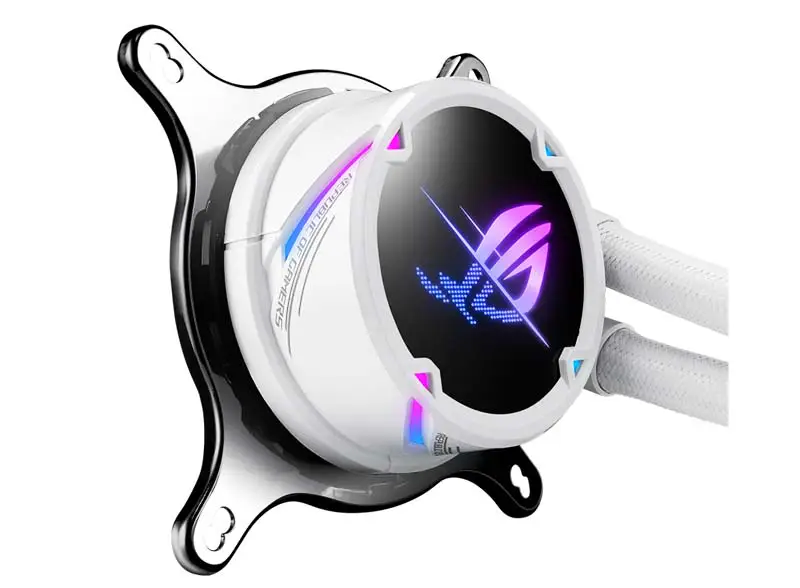 AsUs Rog Strix Lc Ii 240 Argb White Edition 2fans Integrated Water Cooled Radiator Cpu Cooling Fan