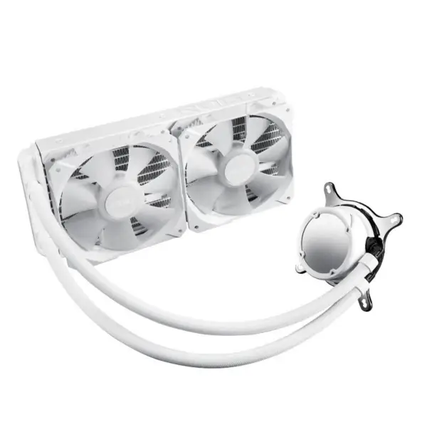 AsUs Rog Strix Lc Ii 240 Argb White Edition 2fans Integrated Water Cooled Radiator Cpu Cooling Fan